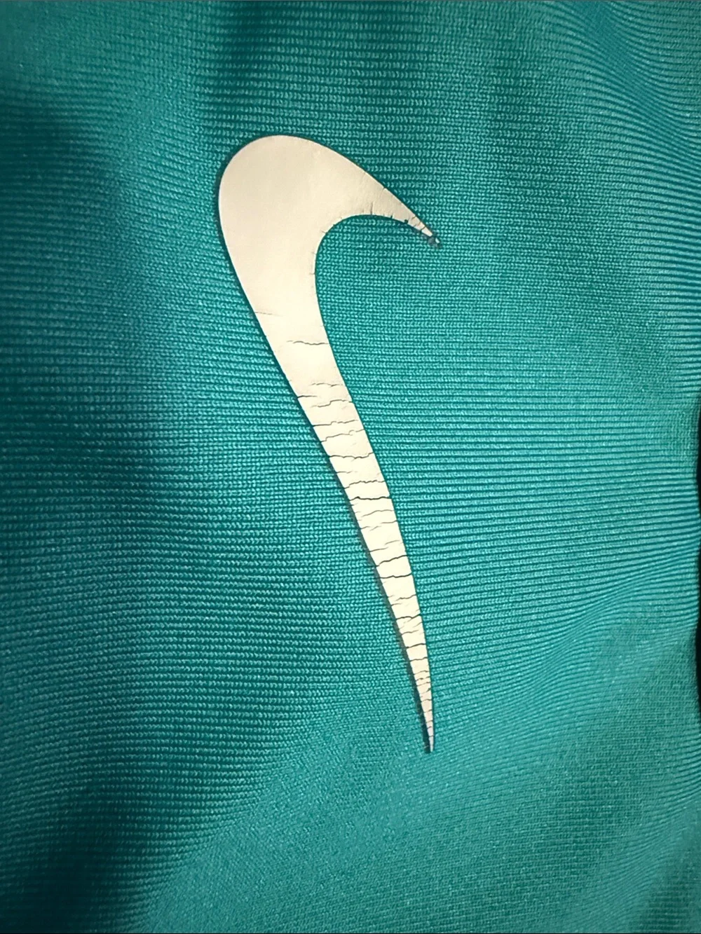 Nike Aqua Racerback Sports Bra with White Swoosh
